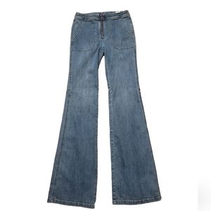 We the Free Women’s Zip Up Flare Jeans, Size 27 Medium Wash